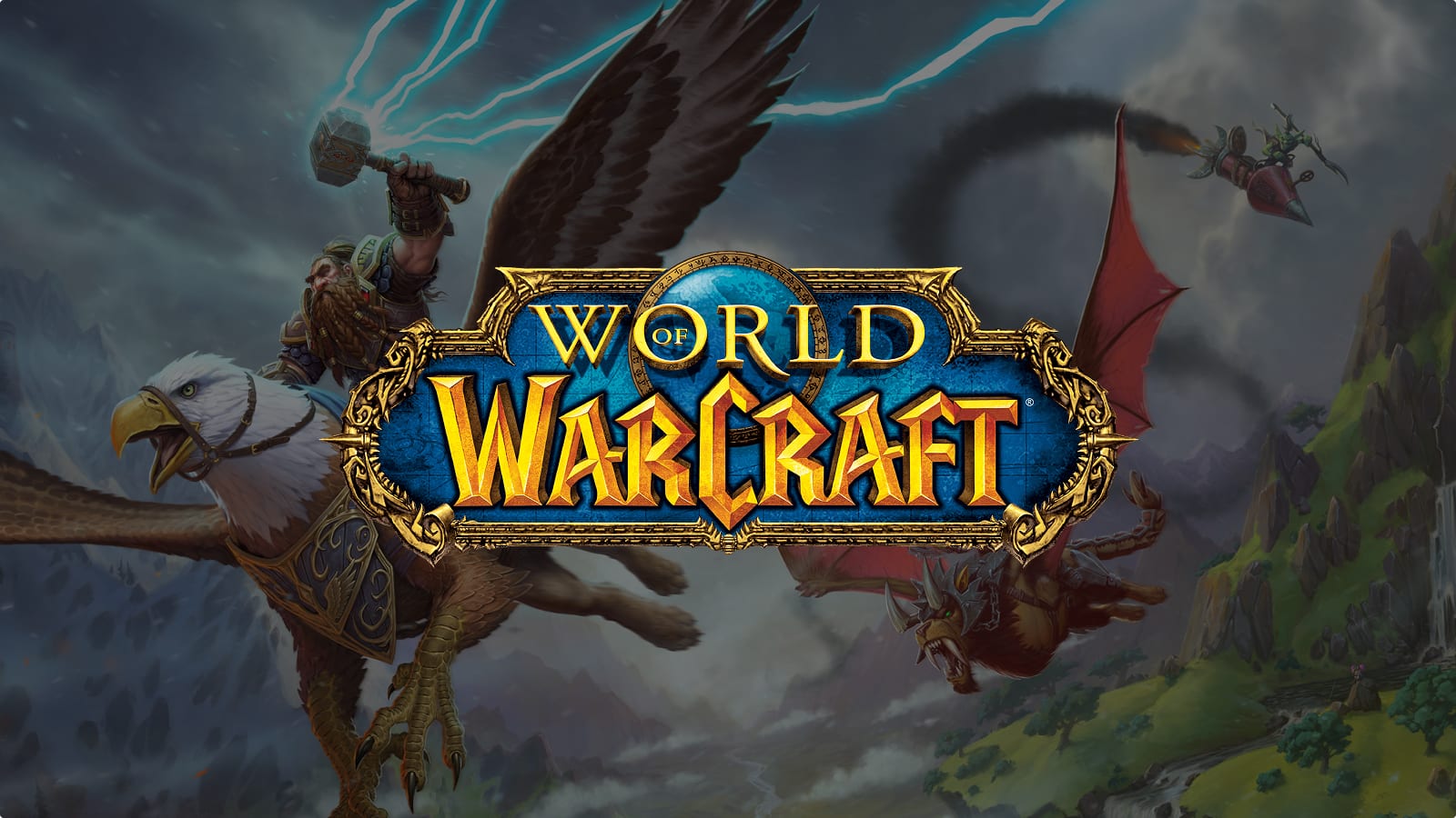 World of Warcraft : ilustración del juego y logotipo